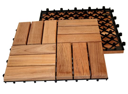 Acacia decking tile